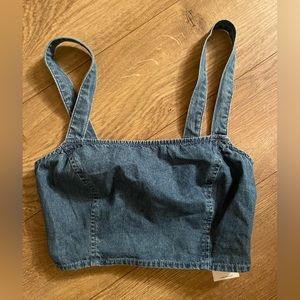 Denim crop top - forever 21